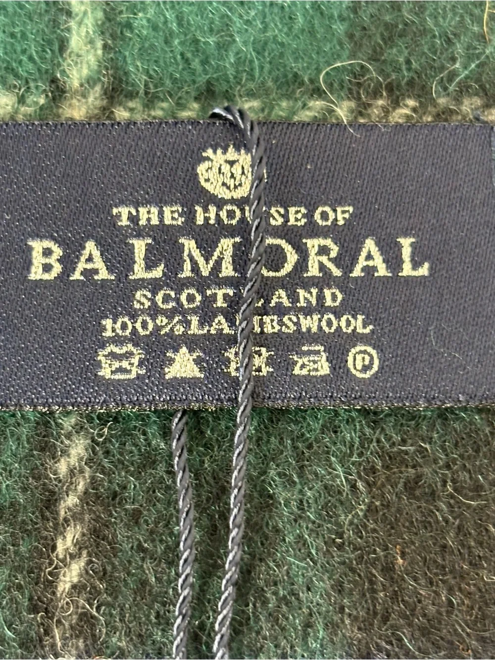 House of Balmoral Scotland Green Plaid Tartan Lambswool Scarf McKenzie NWT